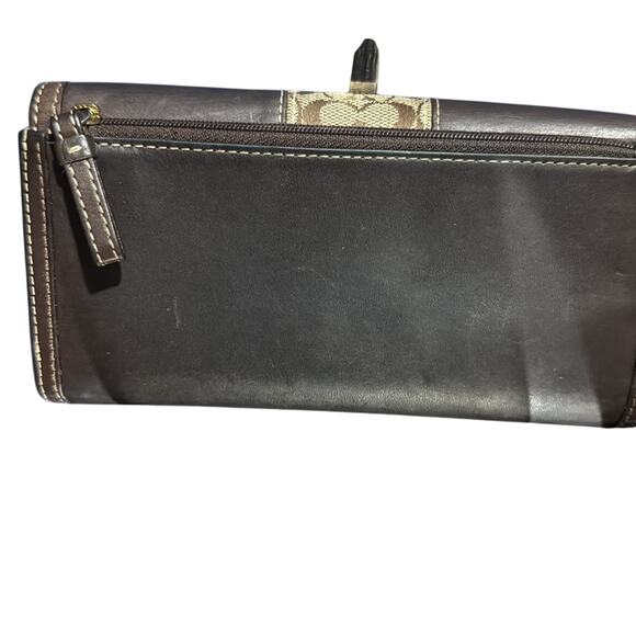 Coach B Leather Legacy Hampton SignatureI C Trifold Wallet & Checkbook Holder - Picture 5 of 6